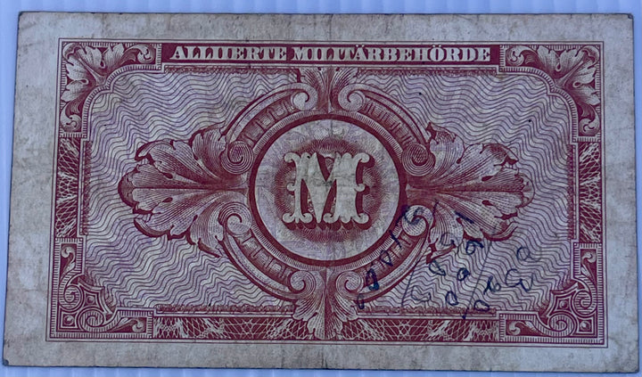 Germany 1944 10 Mark P-194 MPC  Military Payment Certificate Used WW2 Banknote