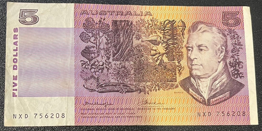 Australia 1985 5 Dollars P-40 Used World Banknote