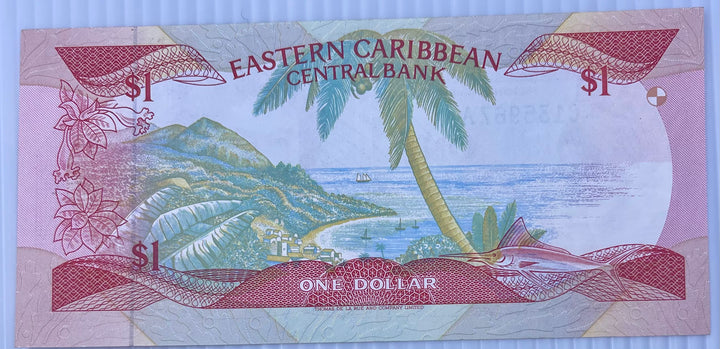 East Caribbean States 1988-89 $1 Dollar P-21 Used World Banknote