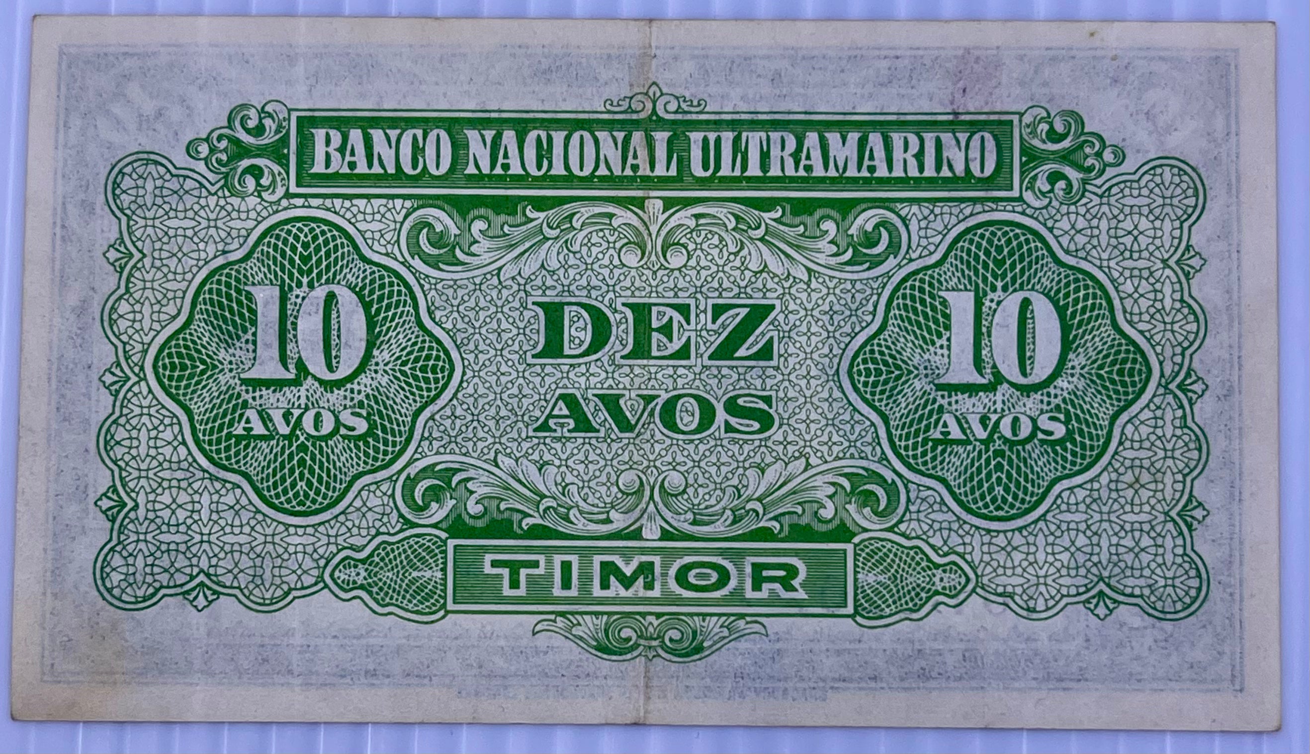 Timor 1940 10 Avos P-13 Used World Banknote Currency