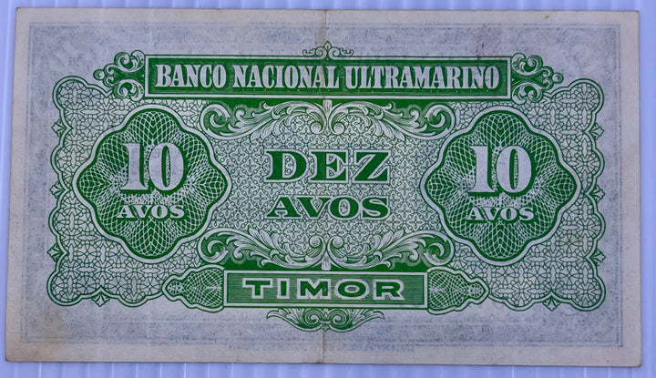 Timor 1940 10 Avos P-13 Used World Banknote Currency