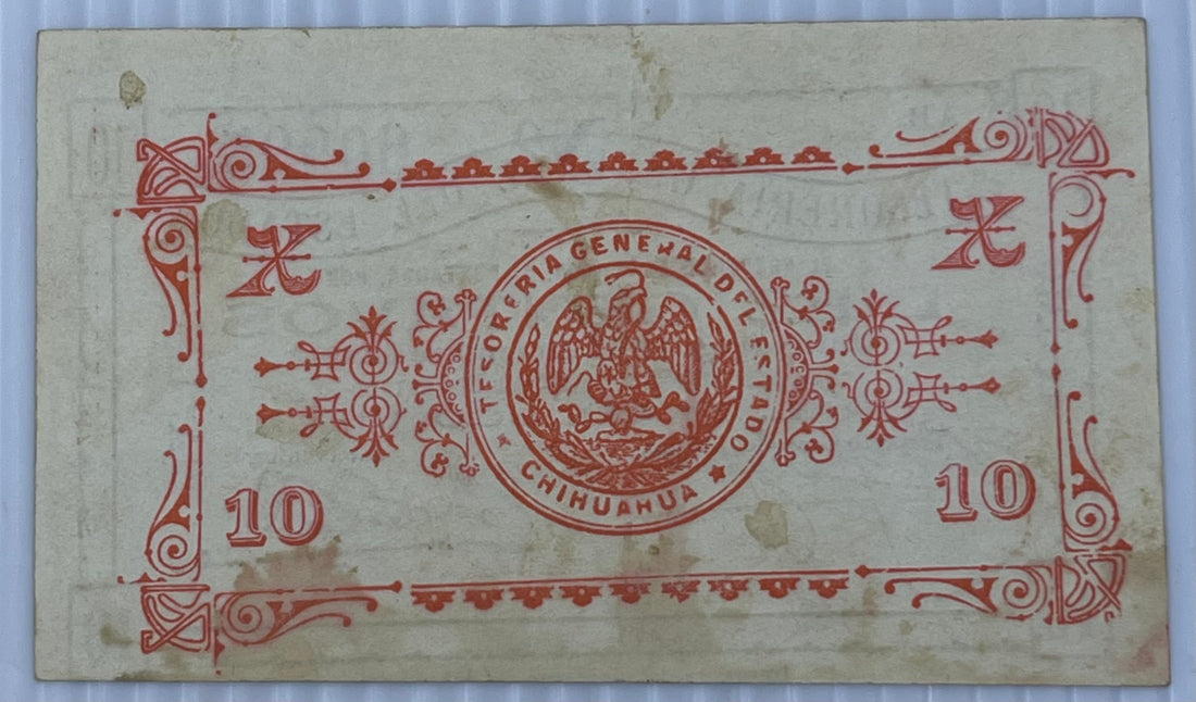 Mexico 1913 10 Centavos P-S550 Revolutionary Used Banknote