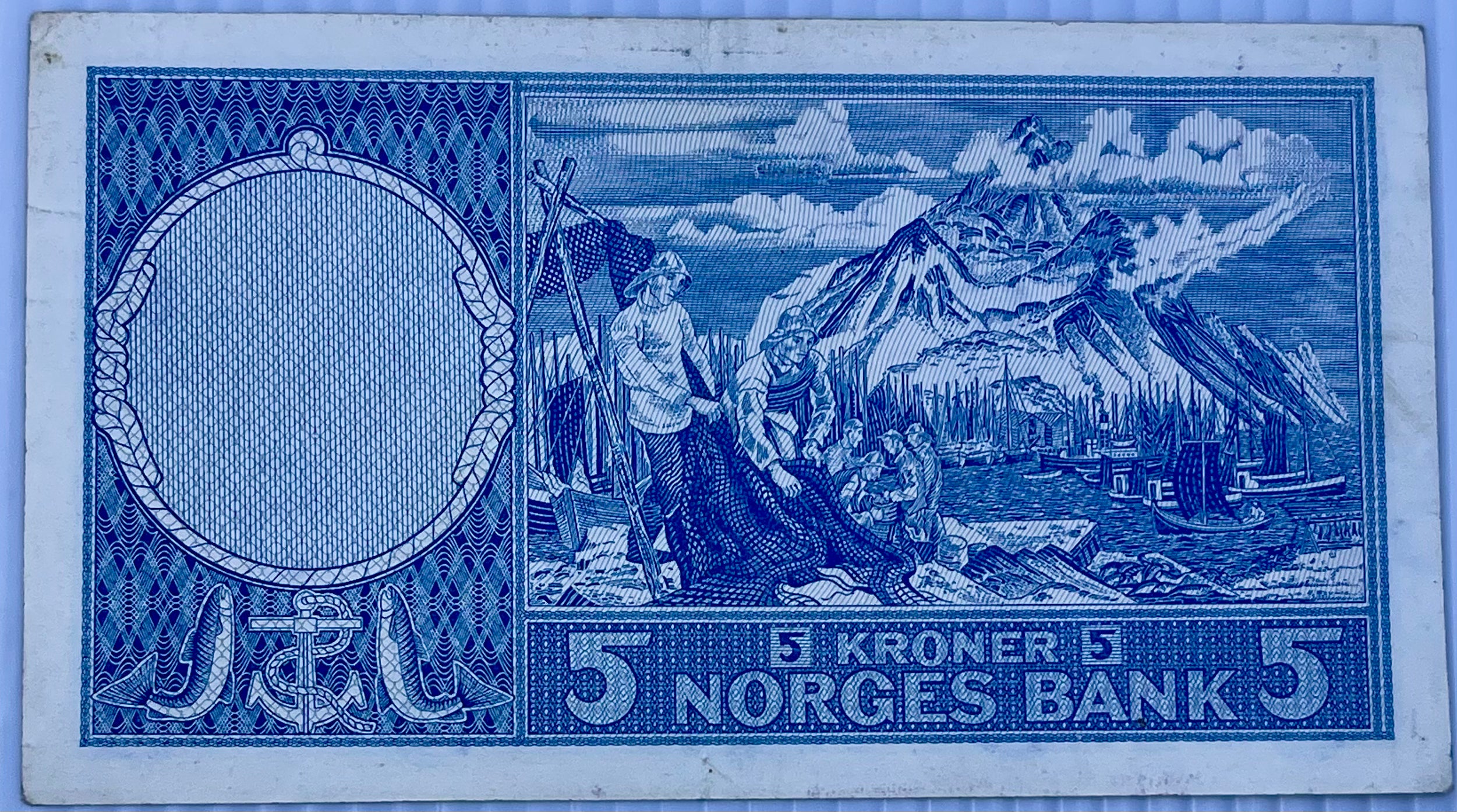 Norway 1959 5 Kroner P-30e Used World Banknote