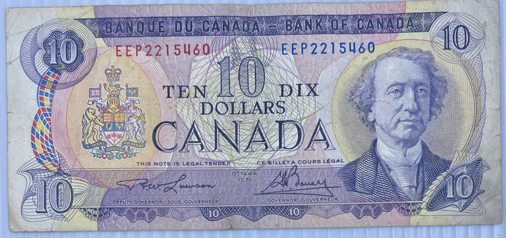 Canada, 10 Dollars, 1971, P-88(d), Used Banknote