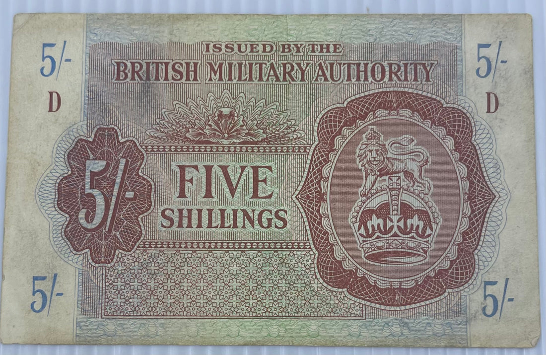 England 1943 5 Shillings P-M4 MPC Used World Banknote