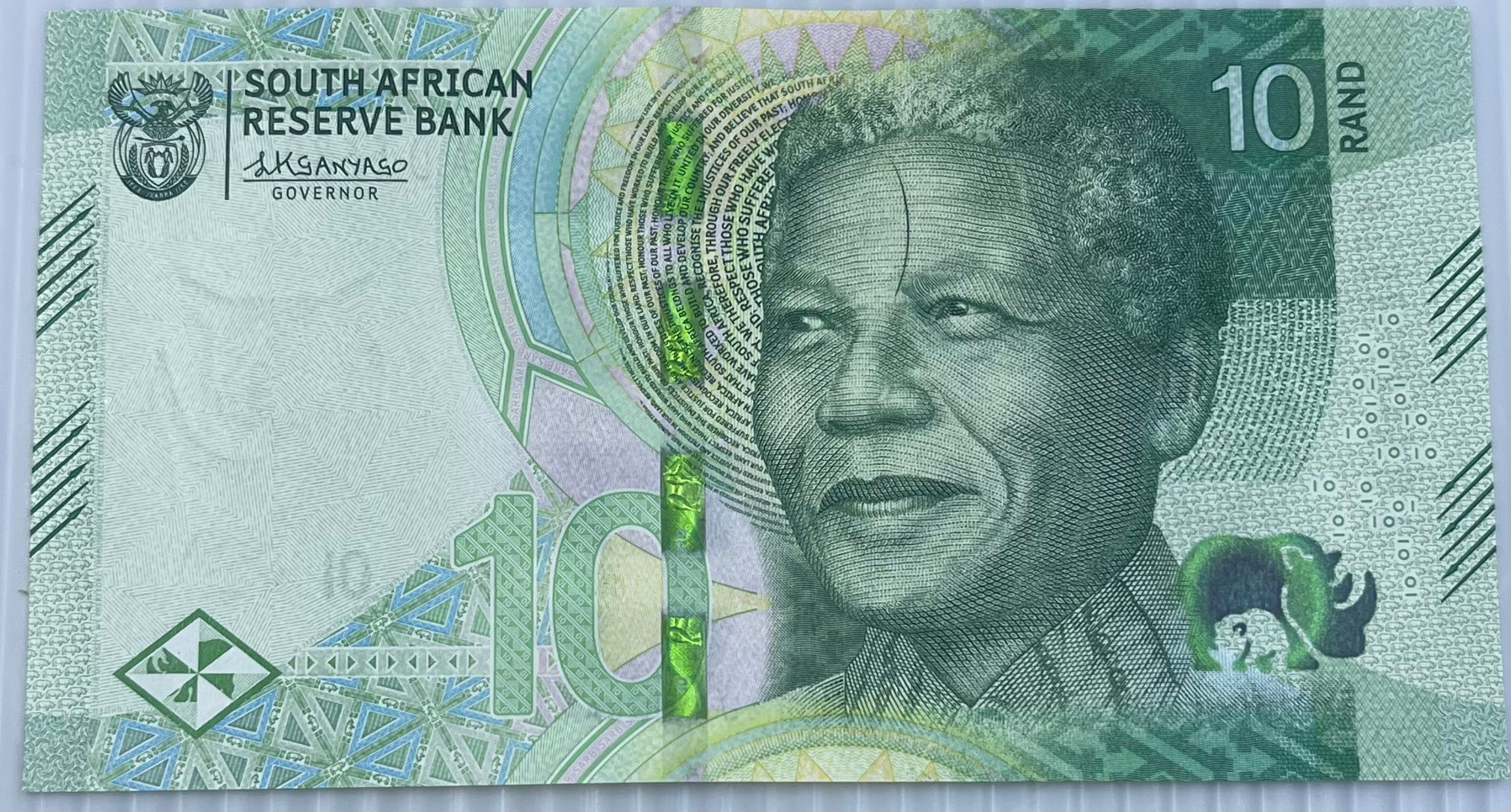 South Africa 2023 10 Rand P-148 UNC Rhino World Banknote Currency