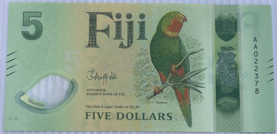 Fiji 2026 5 Dollars P-125 UNC World Banknote