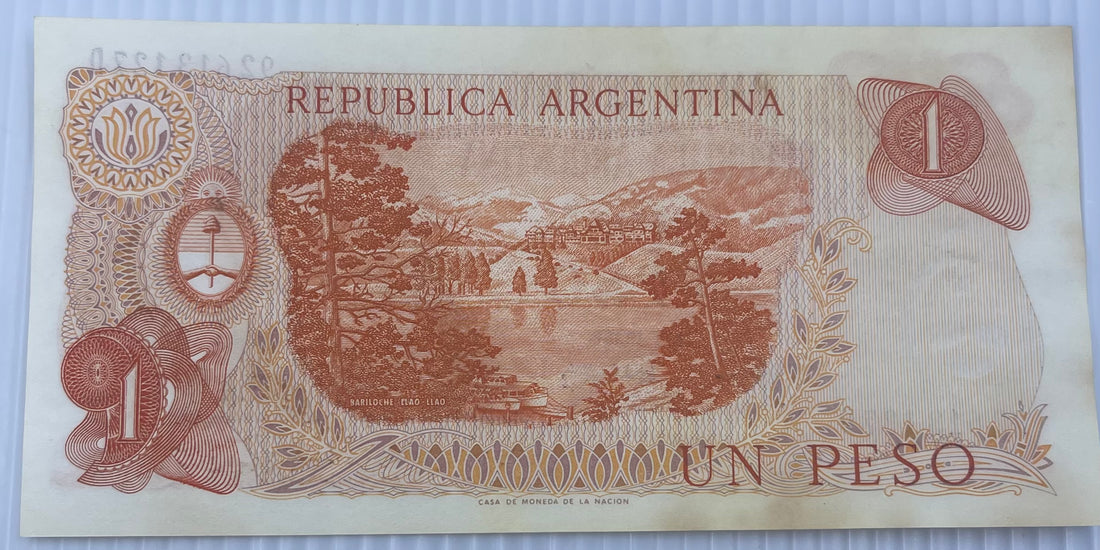 Argentina 1972 1 Peso P-287 AUNC Banknote