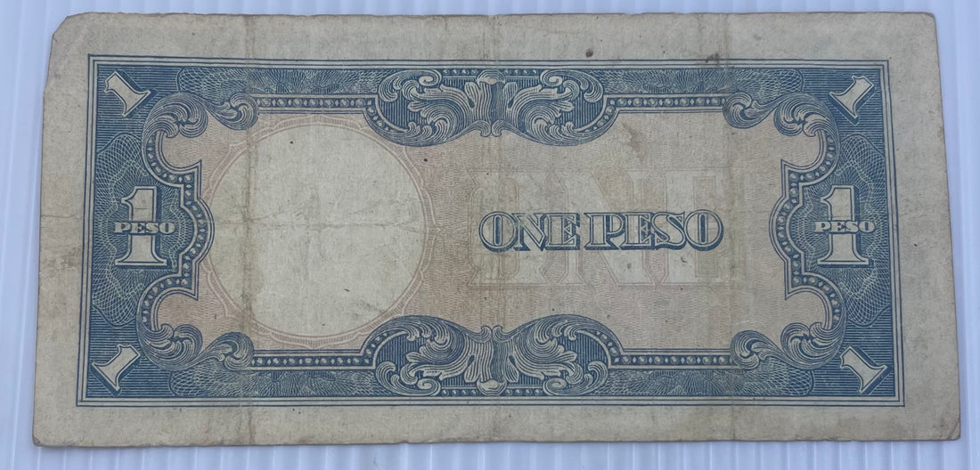 Philippines 1943 1 Peso P-109 Japan Occ. WW2 Used World Banknote From Lot