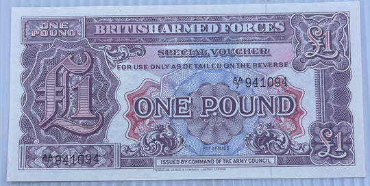 Great Britain England 1 Pound, 1948 P-M22 British Armed Forces 2nd Series Unc
