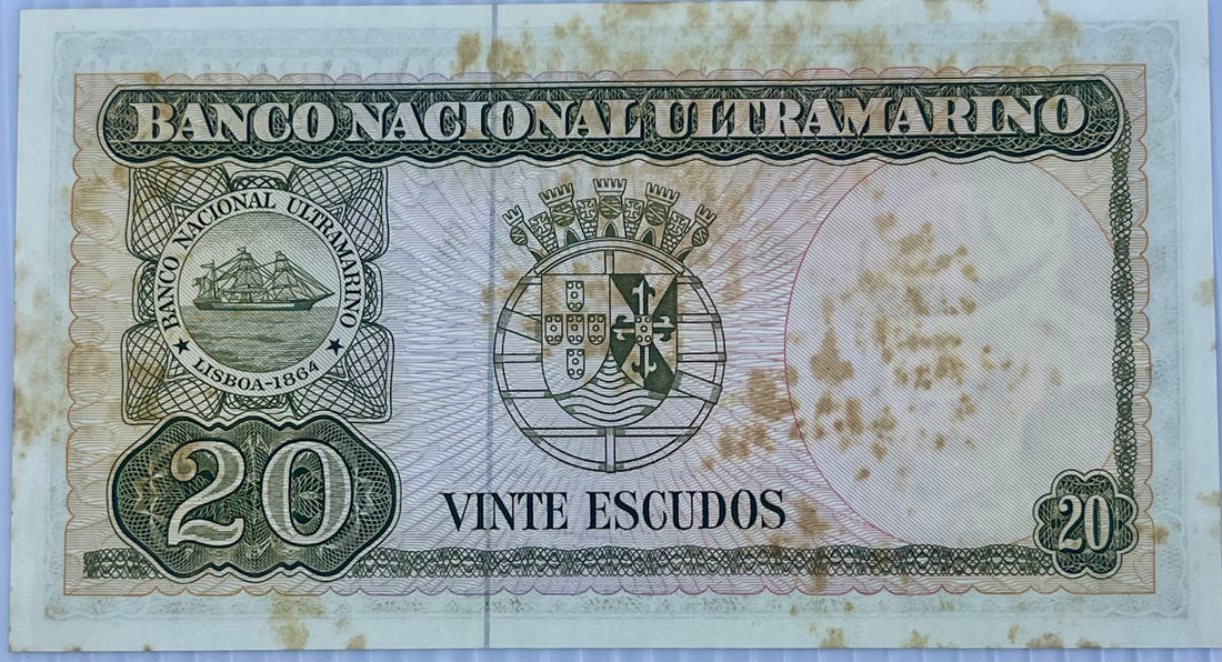 Portugal Timor 1967 20 Escudos P-26 AUNC World Banknote Currency