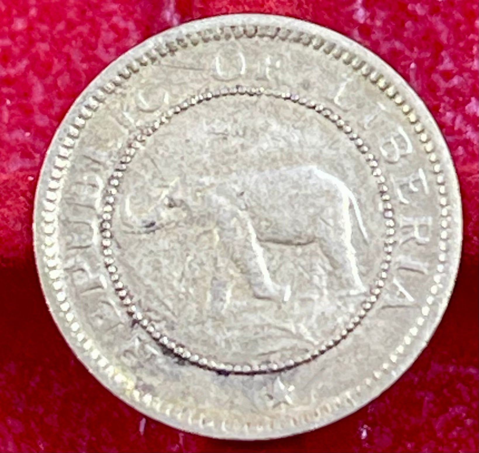 Liberia 1937 1/2 cent brass elephant coin KM10 circulated lot