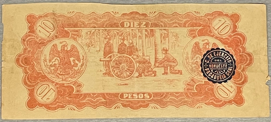 Mexico 1915 10 Pesos P-S871 Used World Banknote