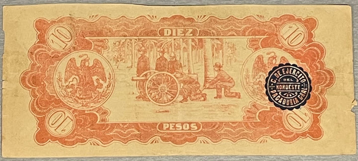 Mexico 1915 10 Pesos P-S871 Used World Banknote