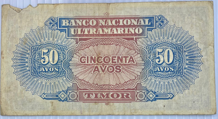 Timor 1940 50 Avos P-14 Used World Banknote Currency