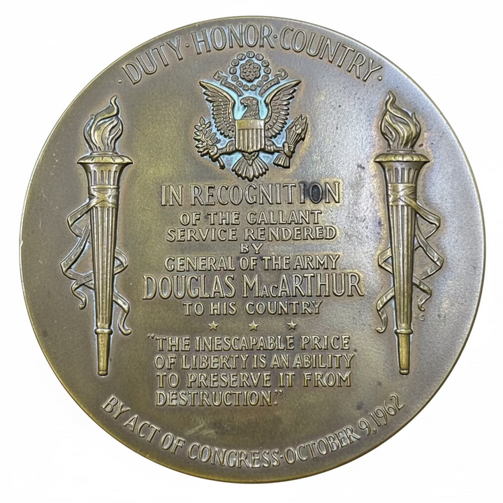 "'1962" WWII General Douglas MacArthur Congressional Gold US Mint Medal Bronze