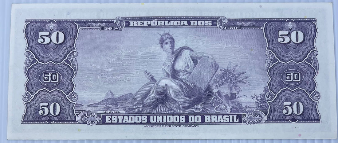 BRAZIL 1956/1959 50 CRUZEIROS P152 Used Banknote