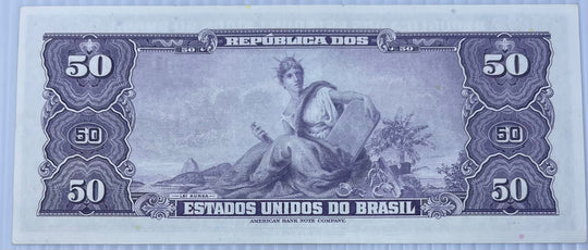 BRAZIL 1956/1959 50 CRUZEIROS P152 Circulated Banknote