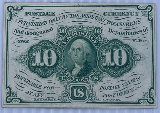 USA 1862 10 Cents P-98d AU, World Banknote