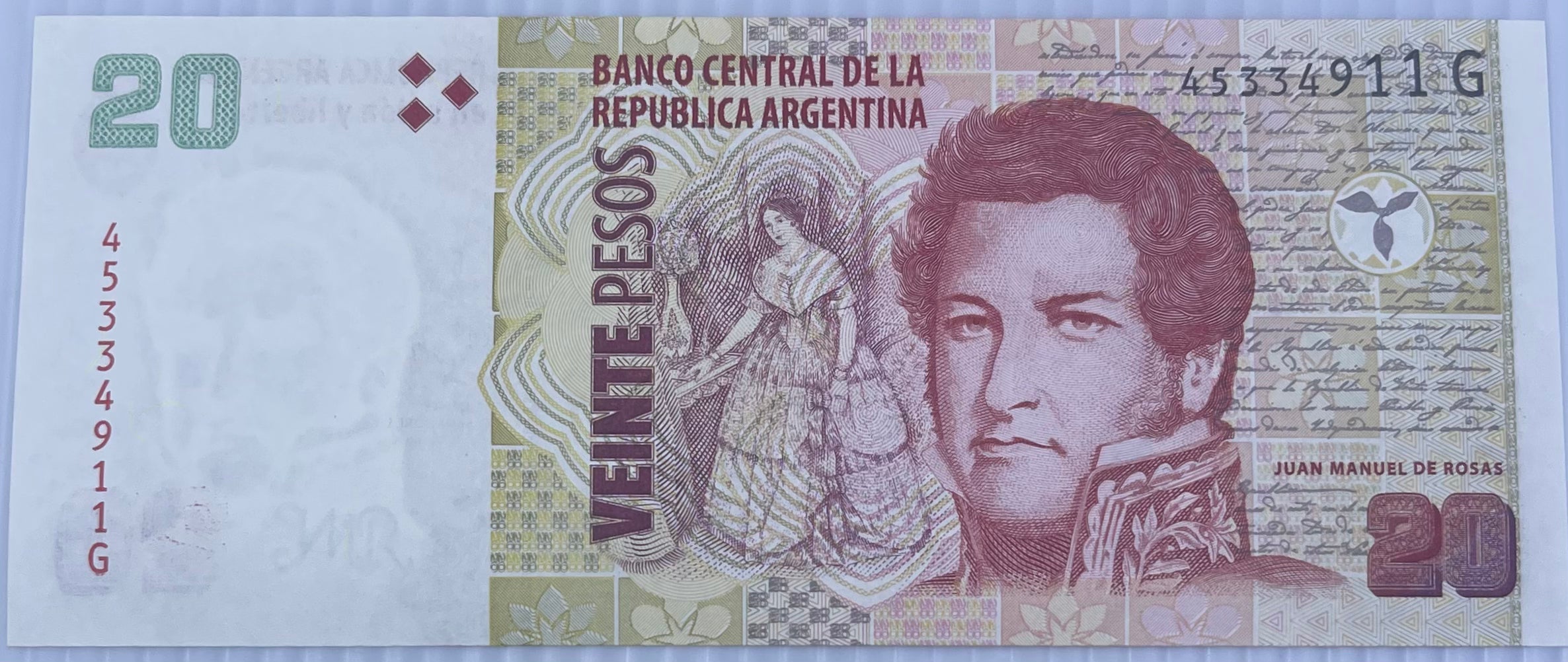 Argentina 2018-20 20 Pesos P-355 UNC