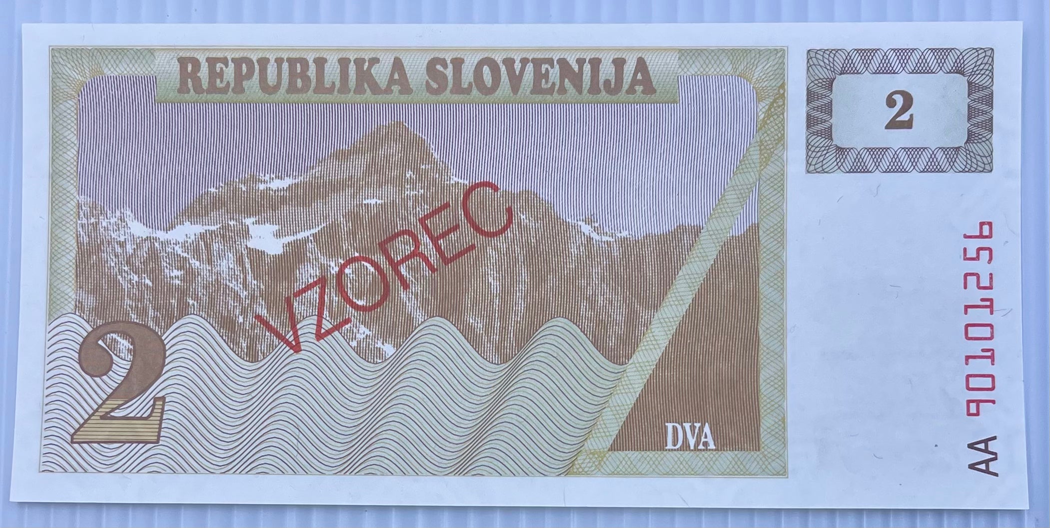 Slovenia 1990 2 Tolarja P-2s UNC Specimen World Banknote Currency