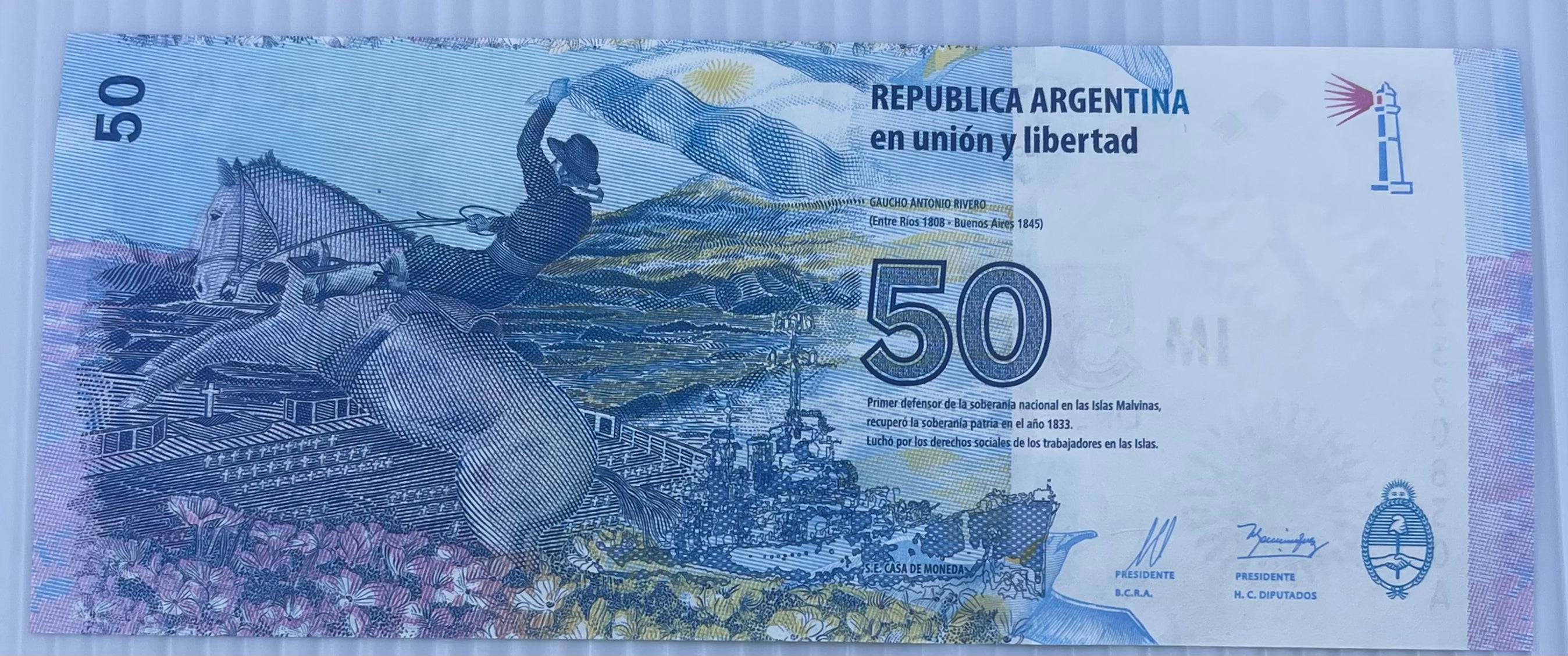 Argentina 2015 50 Pesos P-362 UNC