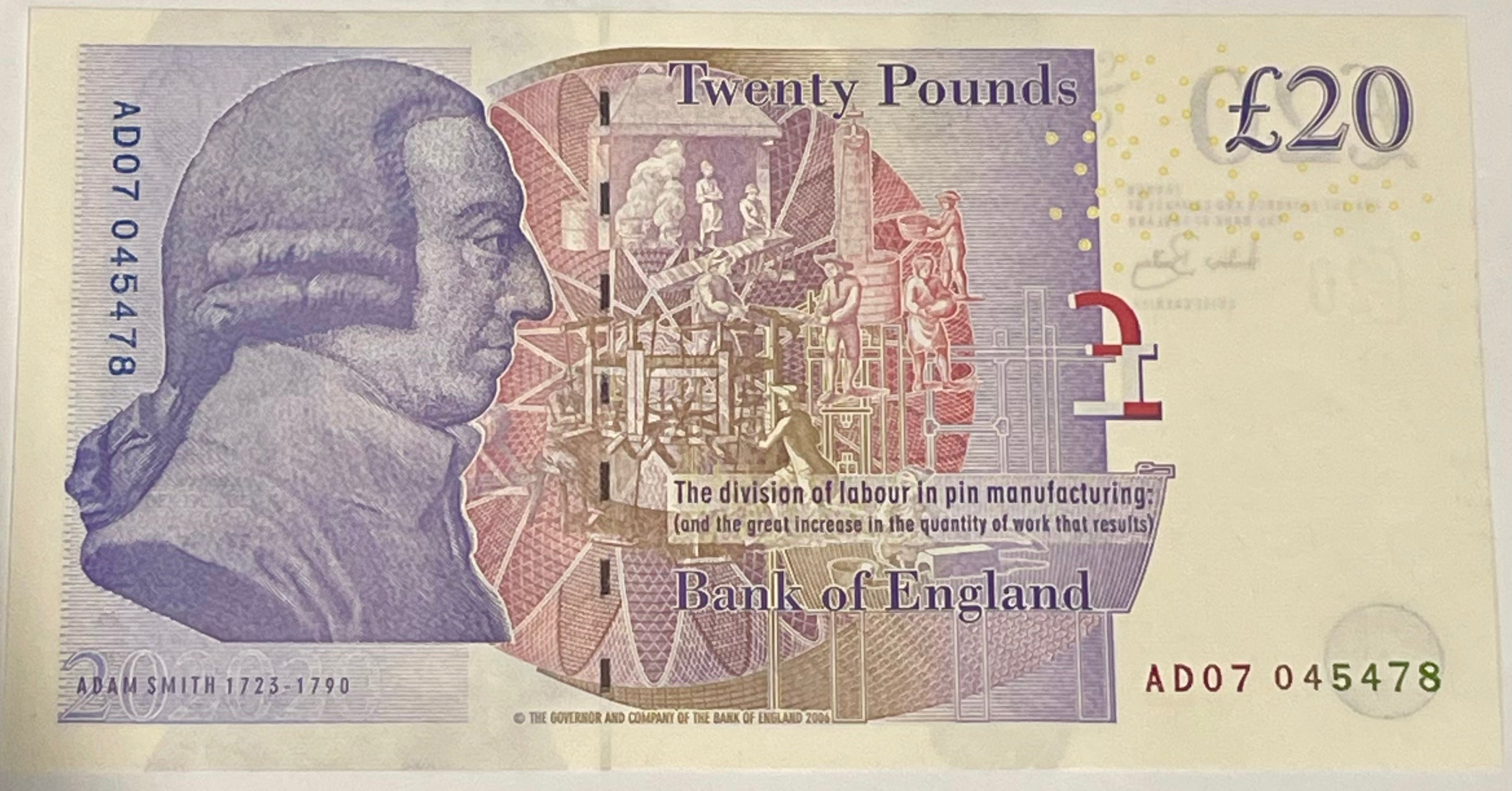 England 2006 20 Pounds P-392 UNC World Banknote
