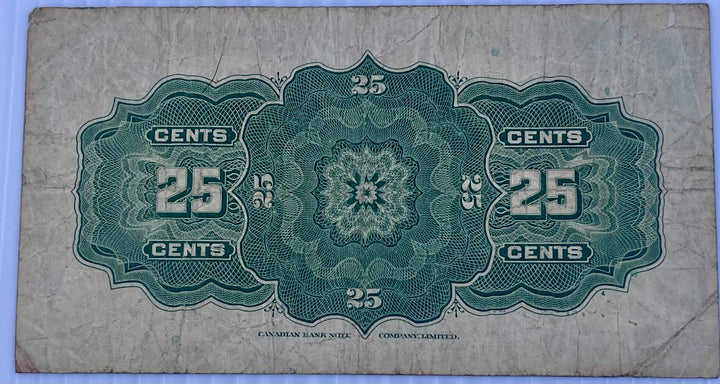 Canada 1923 25 Cents P-11 Used World Banknote