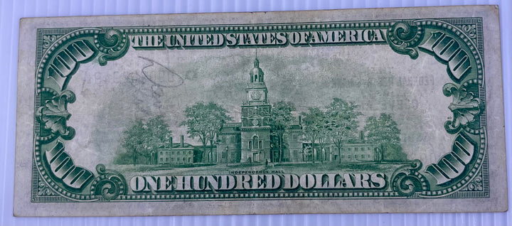 USA 1929 100 Dollar Brown Seal Cleveland Used Banknote