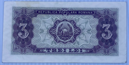 Romania 1952 3 Lei P-82b AUNC World Banknote