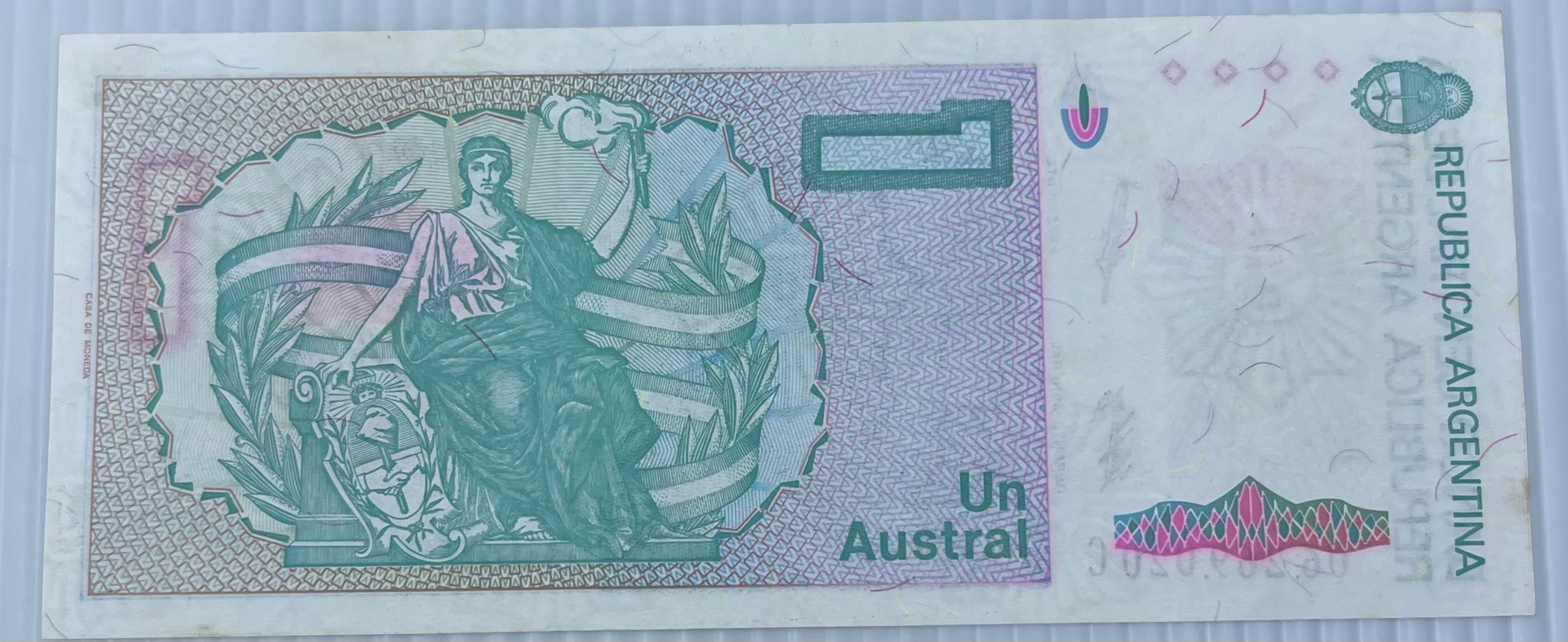 Argentina 1986-89 1 Austral P-323 UNC Banknote