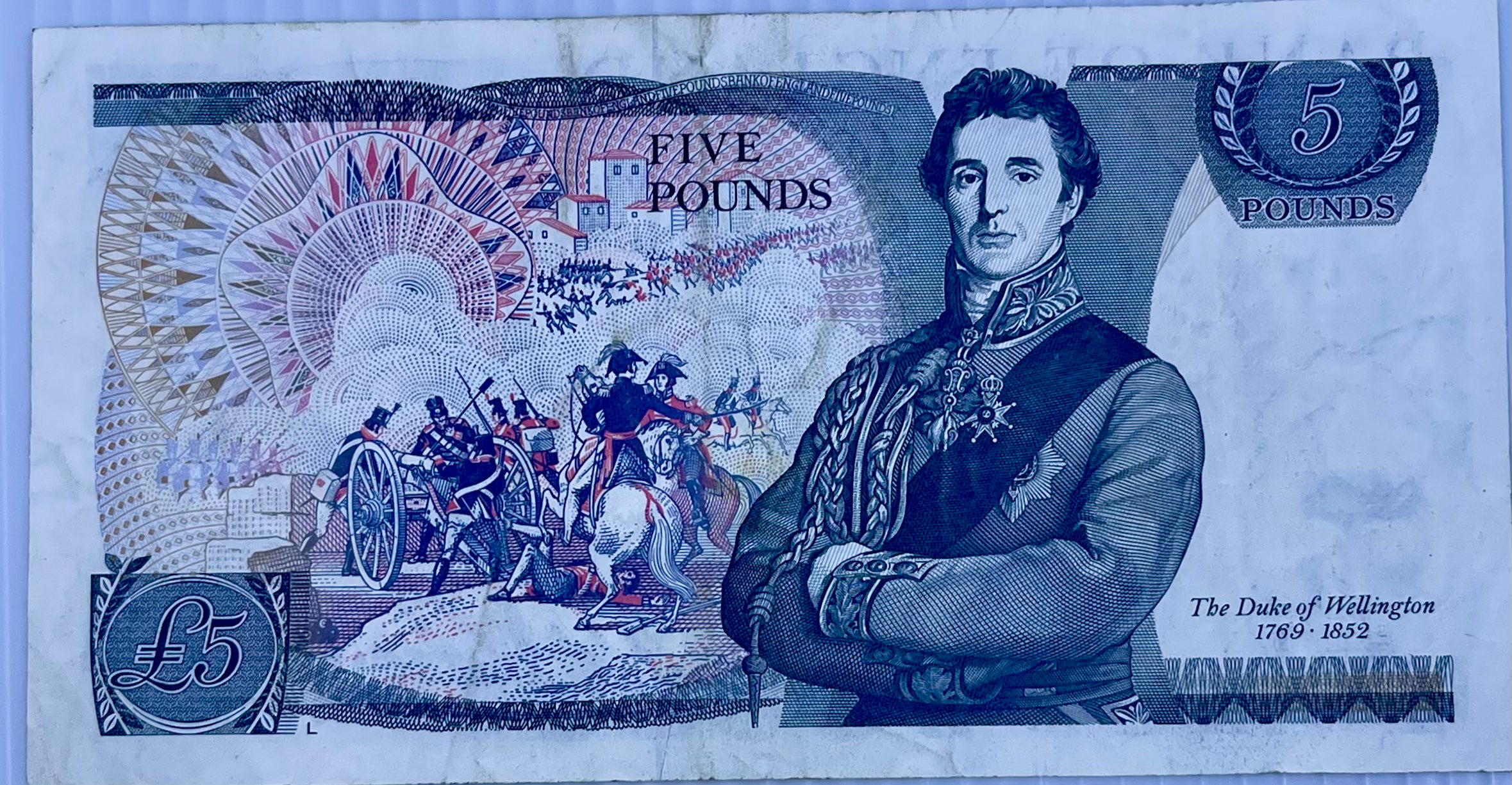 England 1988 5 Pounds P-378 Used World Banknote