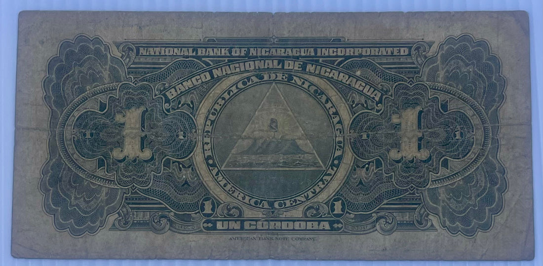 Nicaragua 1937 1 Cordobas P-62 Used World Banknote Currency