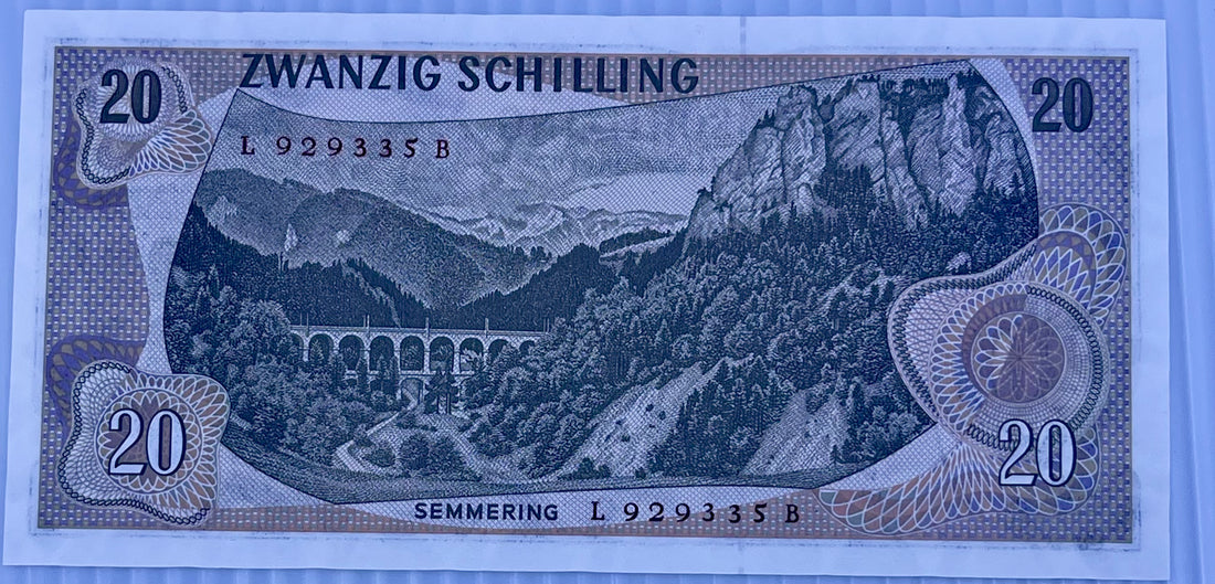 Austria 20 Shilling 1967 P-142 UNC World Banknote