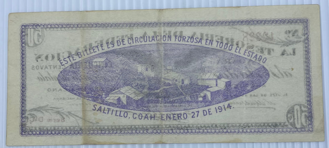 Mexico 1914 50 Centavos P-S644 Revolutionary Used Banknote