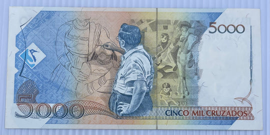 Brazil 1989 5 Cruzados P-217 UNC Banknote World Paper Money