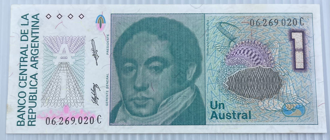 Argentina 1986-89 1 Austral P-323 UNC Banknote