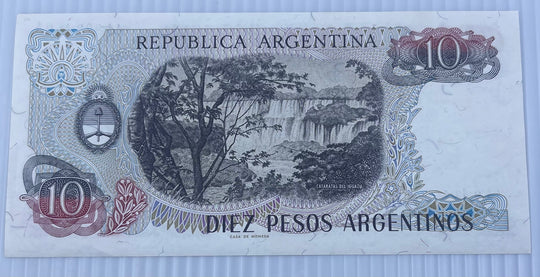 Argentina 1983-84 10 Pesos P-313 UNC Banknote