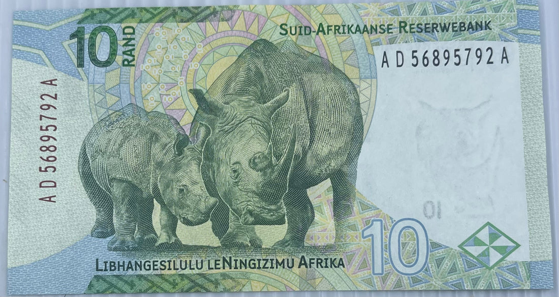 South Africa 2023 10 Rand P-148 UNC Rhino World Banknote Currency