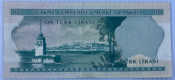 Turkey 1966 10 Lira P-180 Used World Banknote