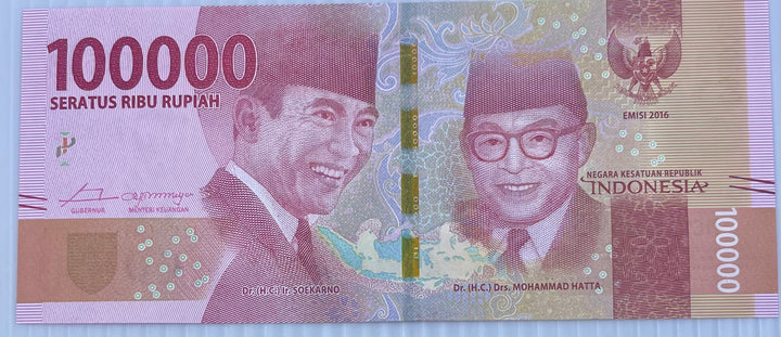 Indonesia 2016 100000 RUPIAH P-160a UNC World Banknote