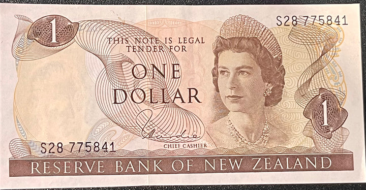 New Zealand 1977 1 Dollar P-163 Used World Banknote