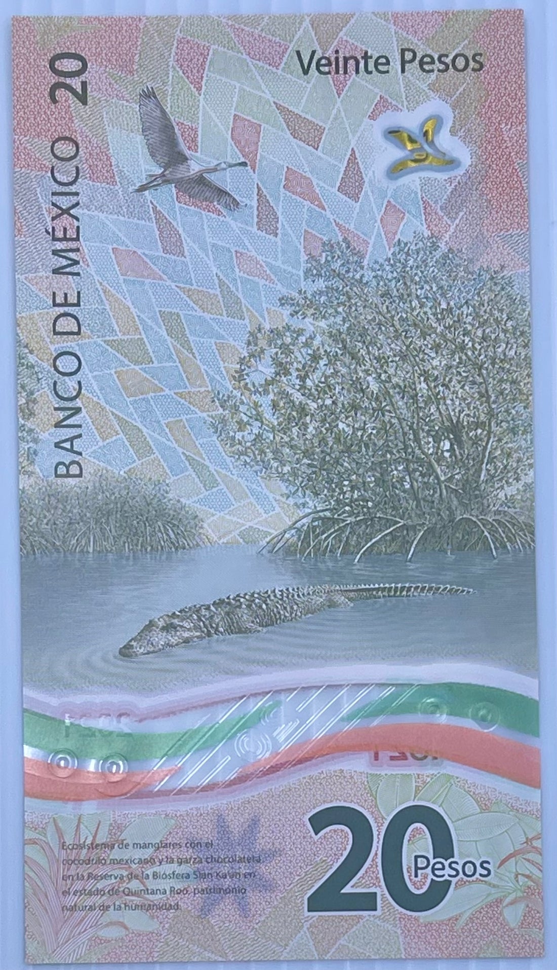 2021 Mexico 20 Pesos P-136a UNC Polymer World Banknote