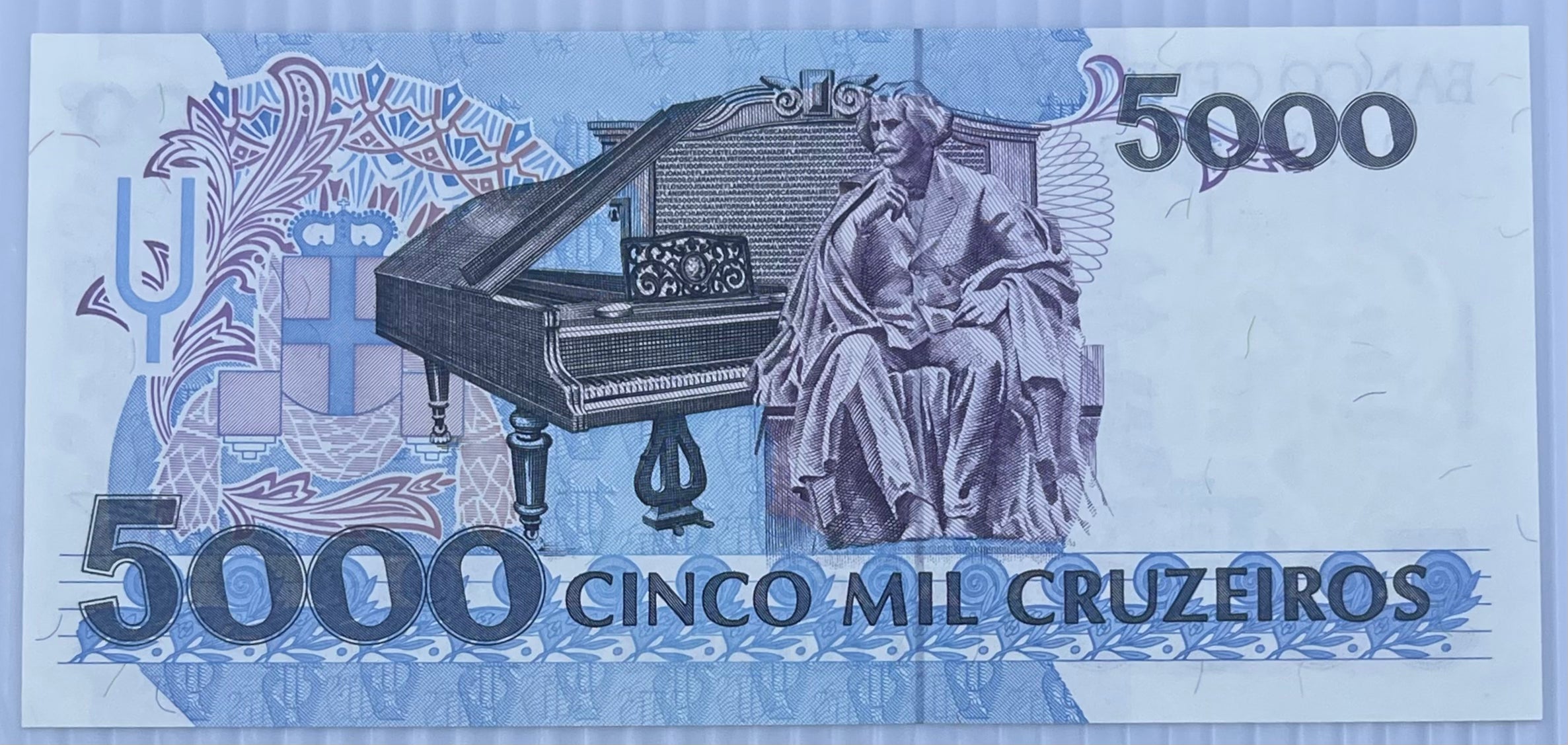 Brazil 1990 5000 Cruzeiros P-232 UNC Banknote World Paper Money