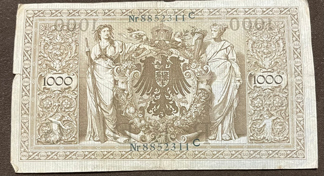 Germany 1910 1000 Mark P-44 Used World Banknote Currency From Lot