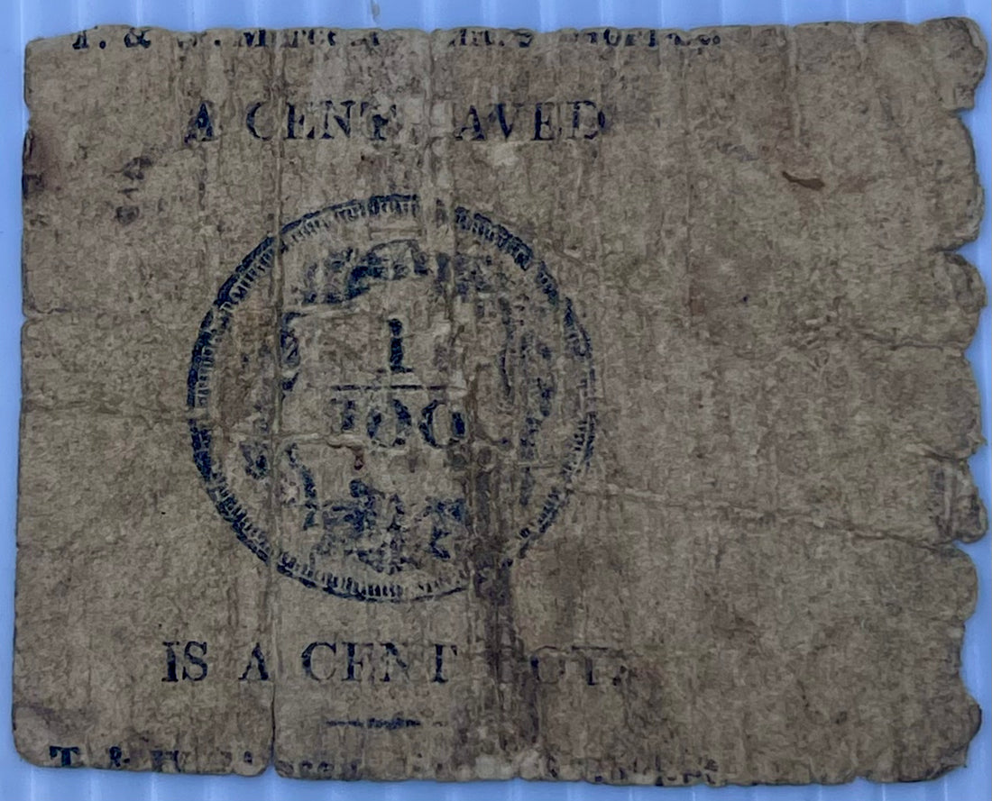 1815 New York City One Cent Municipal Used Banknote