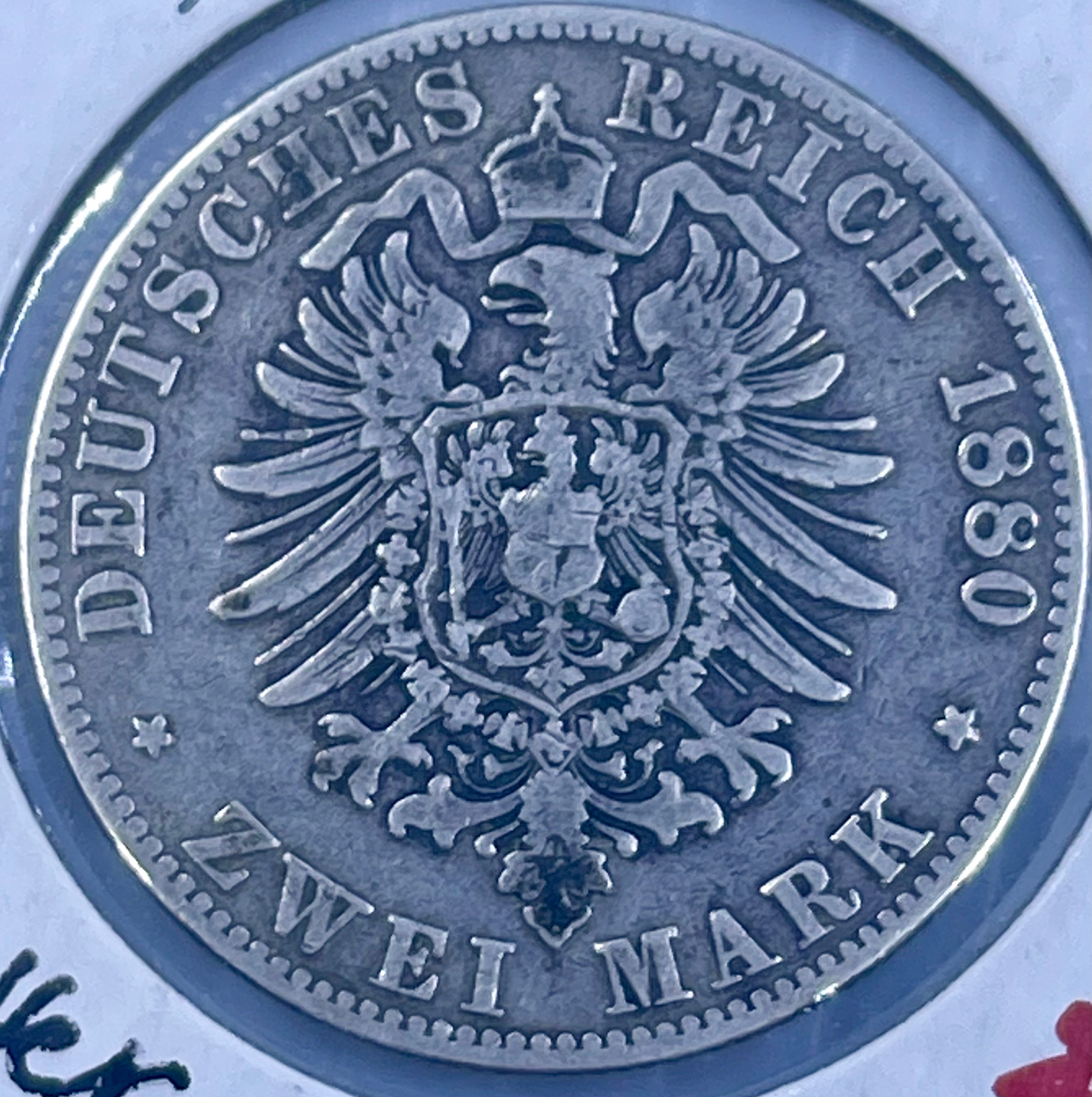 GERMANY 1880-A 2 MARK – PRUSSIA EMPIRE / KAISER WILHELM I .900 Silver | Berlin Mint | Pre-WWI Rarity Coin - Cool Coins & Notes