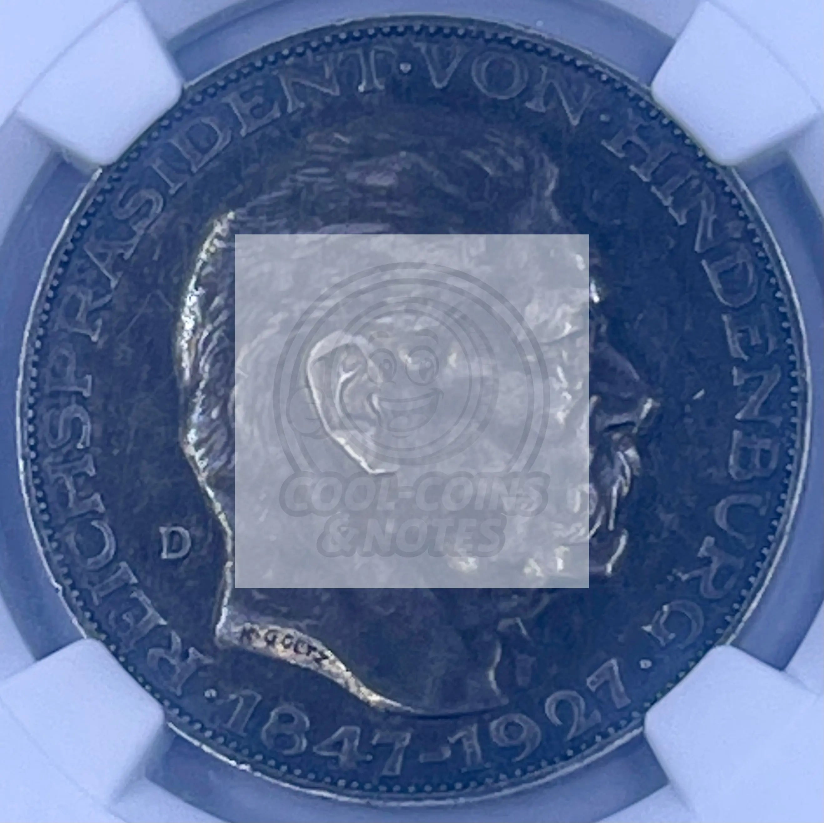 GERMANY Silbermedaille 1927 D Hindenburg Medal, Karl Goetz Medailleur NGC AU55 Medal Cool Coins & Notes 