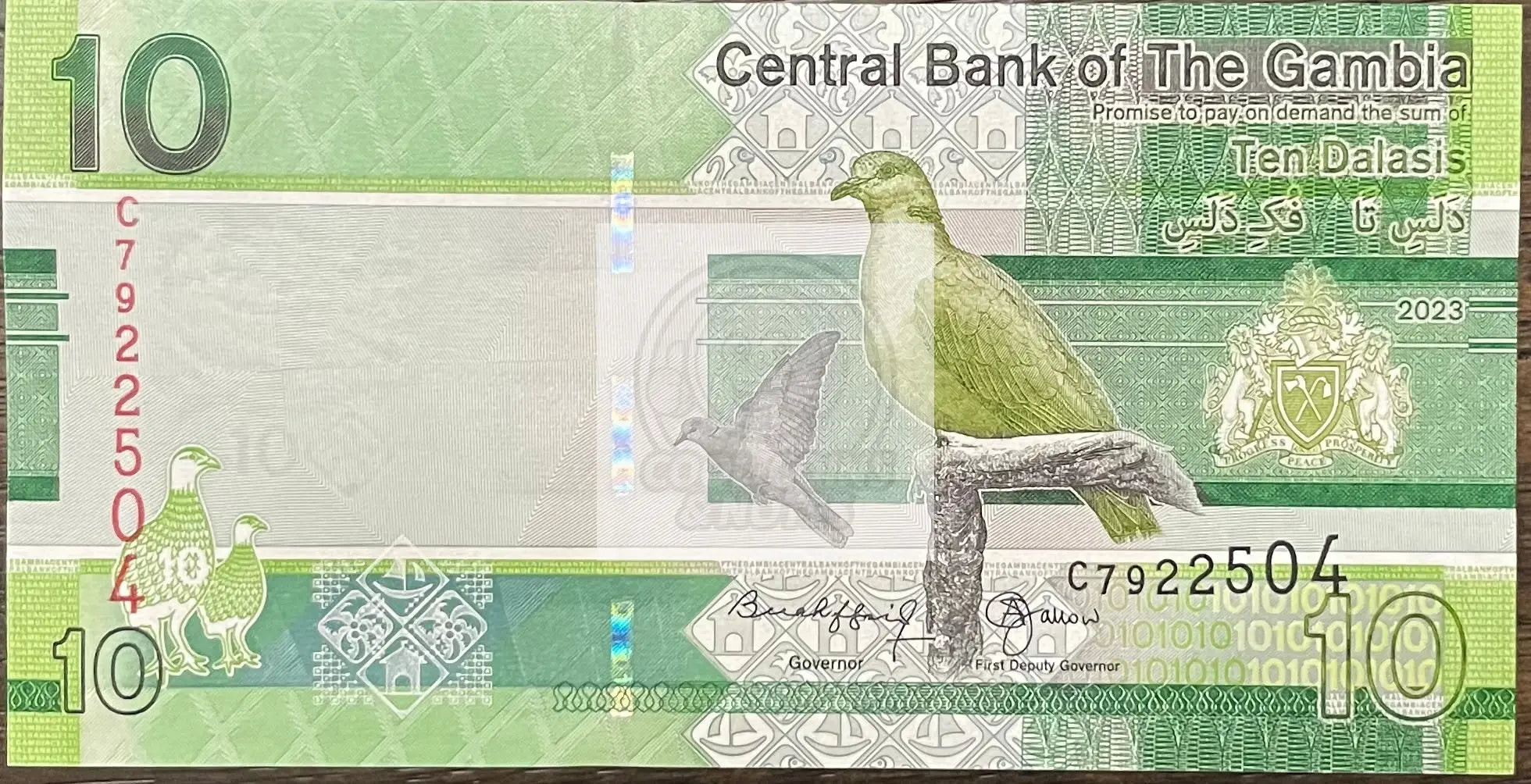 Gambia 10 Dalasis P 38 UNC 2023 / 2024 Banknote - Cool Coins & Notes