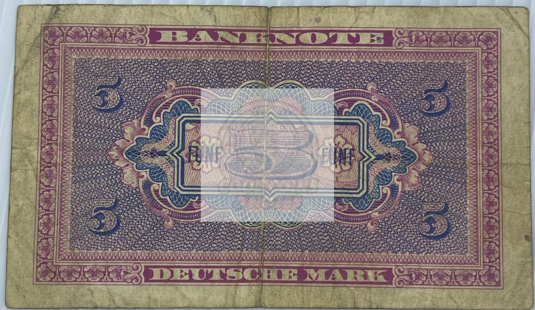 German Federal Republic 1948 5 Mark P-4a $35 - Cool Coins & Notes